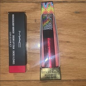 MAC CREAM LIP STAIN and smash box liquid lipstick